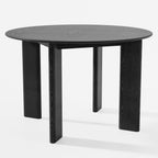 45" Black Solid Wood Rounded Bar Table