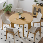 45" Yellow Solid Wood Rounded Bar Table