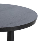 45" Black Solid Wood Rounded Bar Table