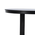 45" Black Solid Wood Rounded Bar Table