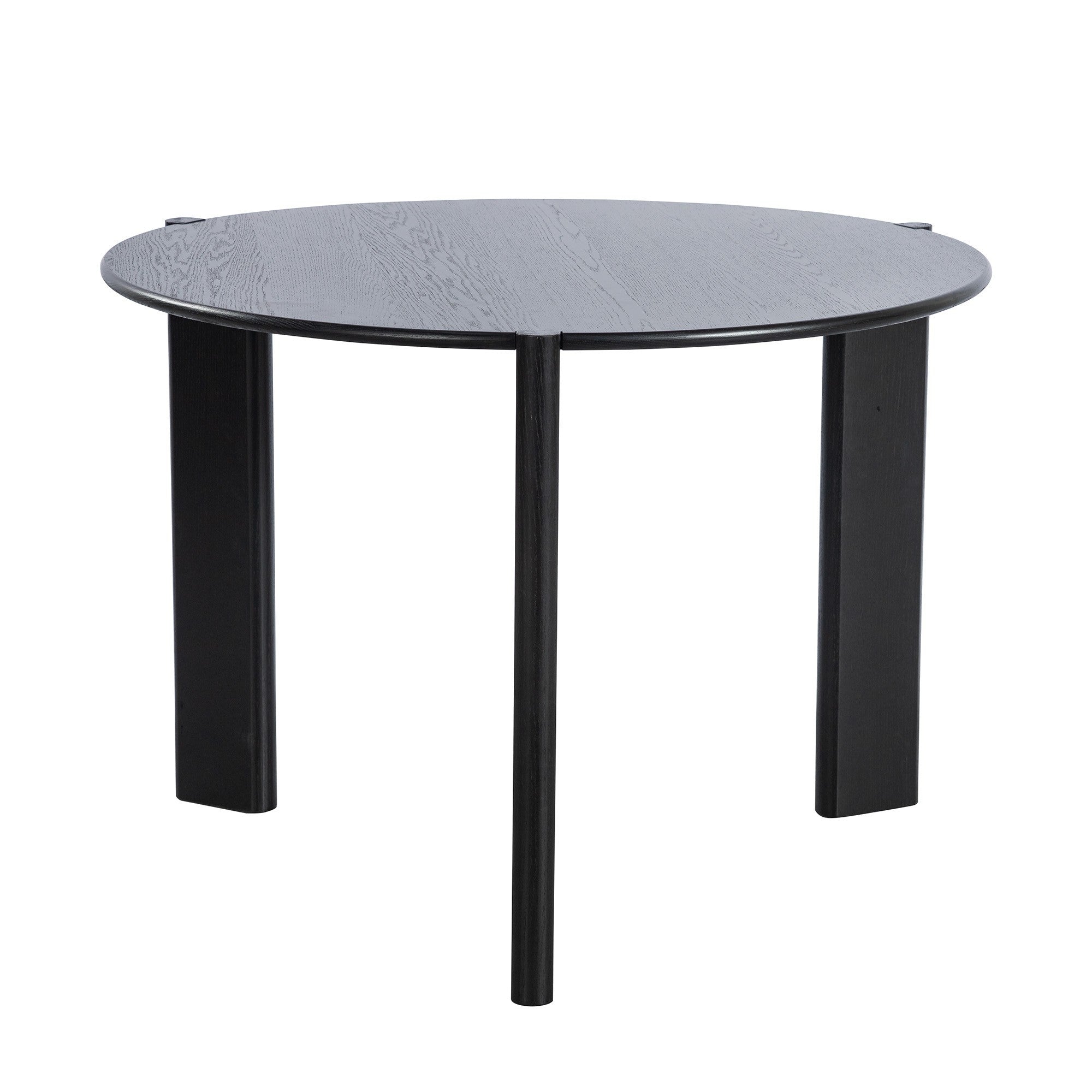 42" Black Solid Wood Rounded Bar Table