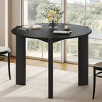 42" Black Solid Wood Rounded Bar Table