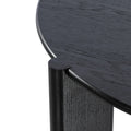 42" Black Solid Wood Rounded Bar Table