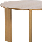 42" Yellow Solid Wood Rounded Bar Table
