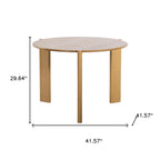 42" Yellow Solid Wood Rounded Bar Table