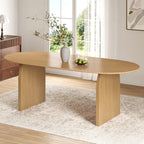 33" Yellow Solid Wood Oval Bar Table
