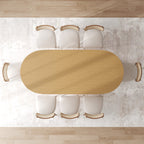 33" Yellow Solid Wood Oval Bar Table