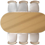 33" Yellow Solid Wood Oval Bar Table