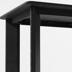 33" Black Solid Wood Rectangular Bar Table