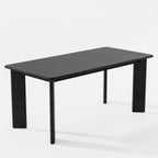 33" Black Solid Wood Rectangular Bar Table