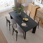 33" Black Solid Wood Rectangular Bar Table