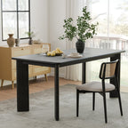 33" Black Solid Wood Rectangular Bar Table