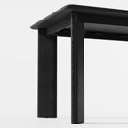 33" Black Solid Wood Rectangular Bar Table