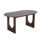 33" Brown Solid Wood Oval Bar Table