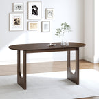 33" Brown Solid Wood Oval Bar Table