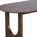 33" Brown Solid Wood Oval Bar Table