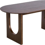 33" Brown Solid Wood Oval Bar Table