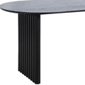 33" Black Solid Wood Oval Bar Table