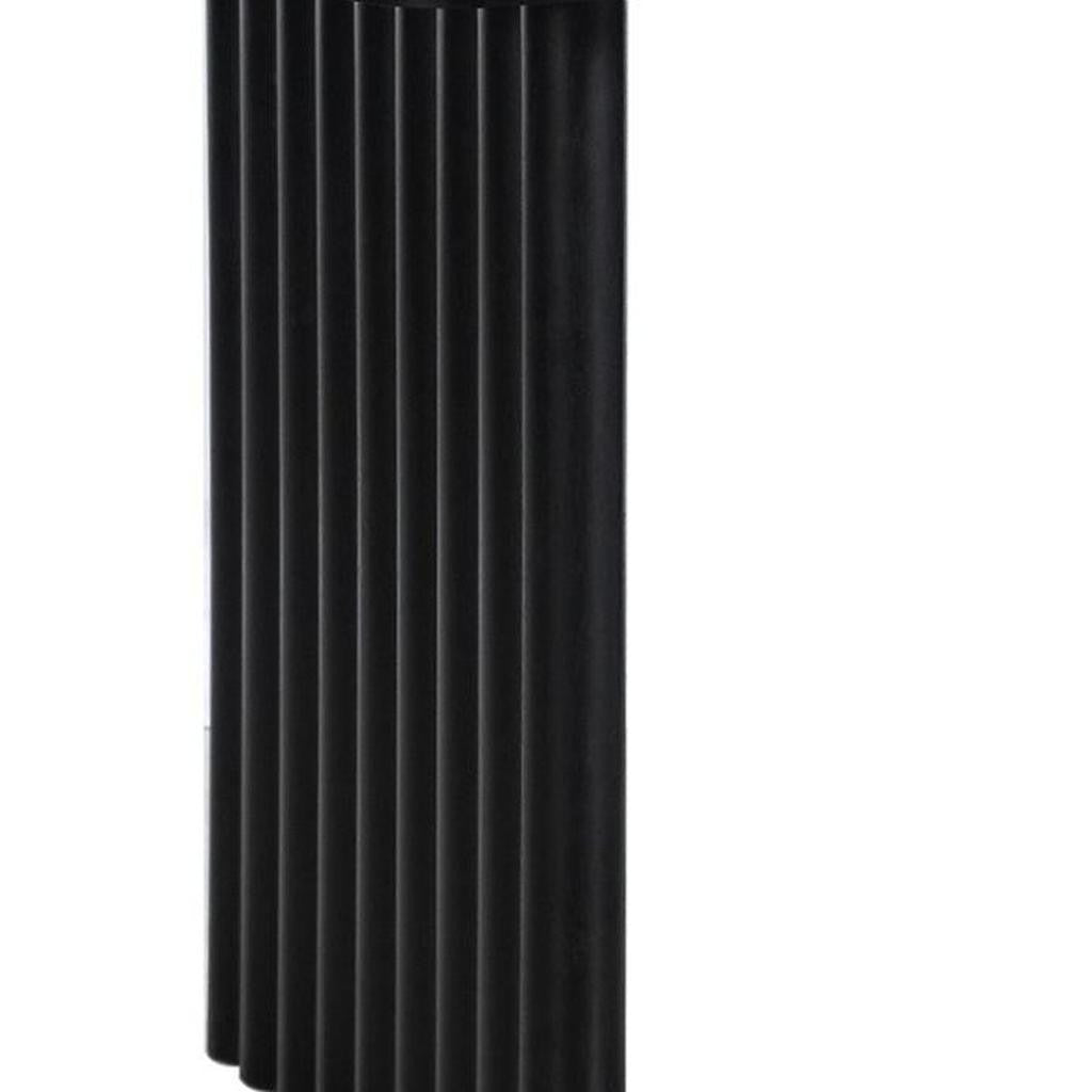 33" Black Solid Wood Oval Bar Table