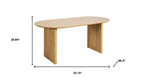 33" Yellow Solid Wood Oval Bar Table