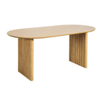 33" Yellow Solid Wood Oval Bar Table