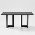 67" Black Wood Square Bar Table
