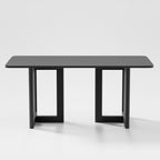 67" Black Wood Square Bar Table