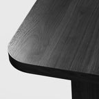 67" Black Wood Square Bar Table