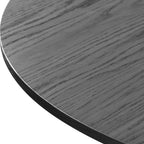 46" Black Wood Rounded Bar Table