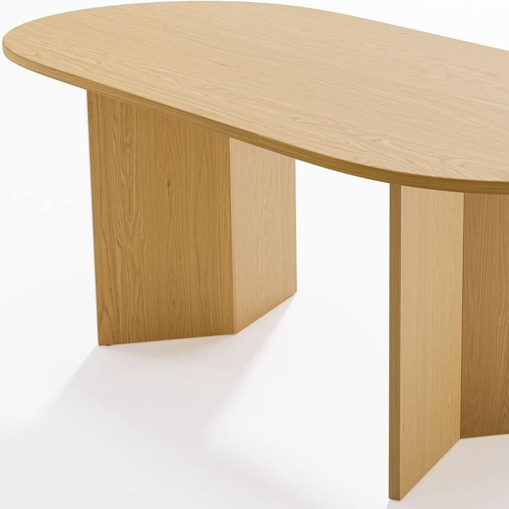 67" Unfinished Wood Oval Bar Table