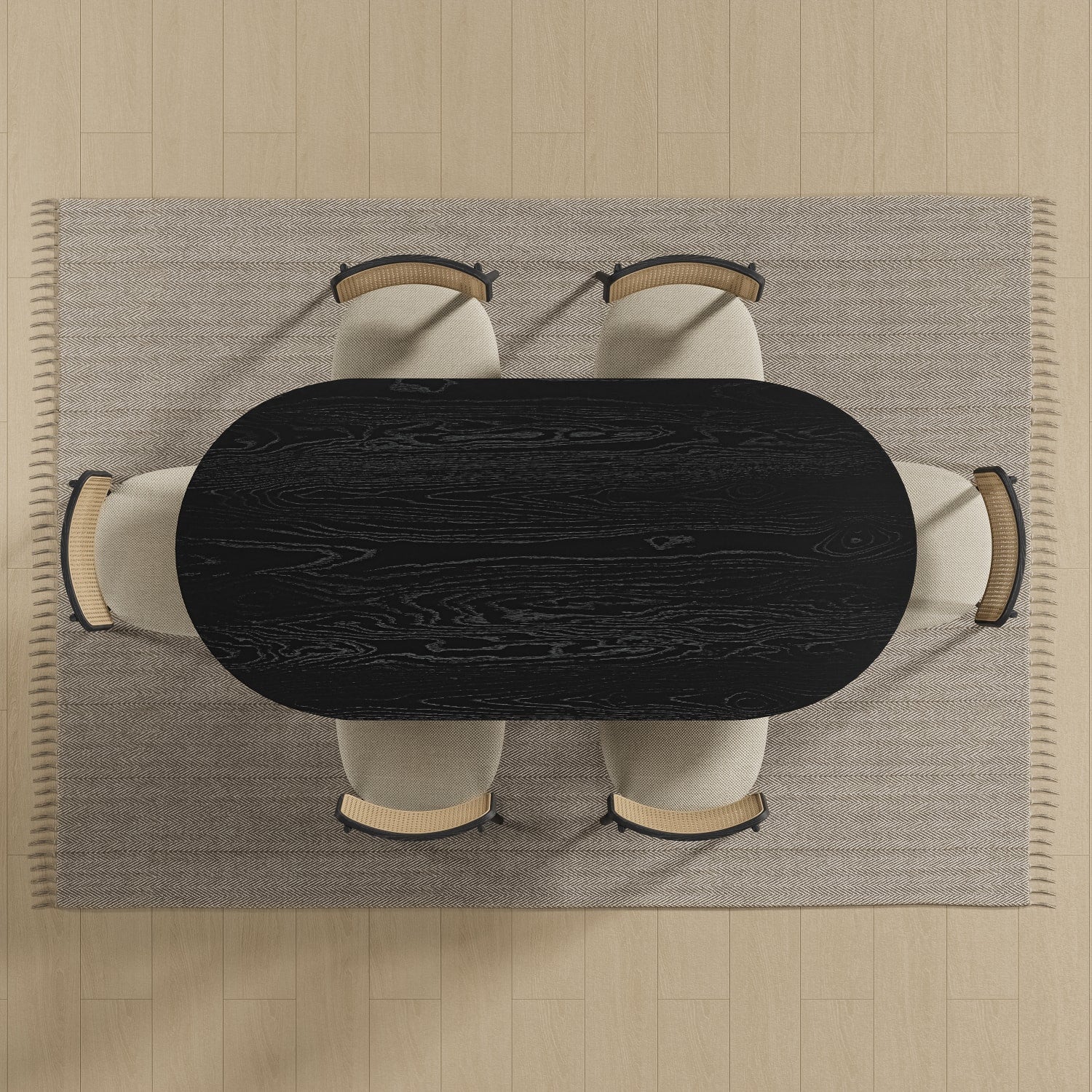 67" Black Wood Oval Bar Table