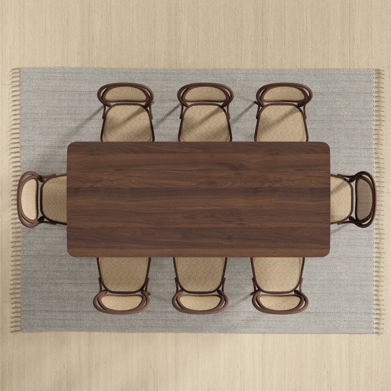 79" Walnut Wood Square Bar Table