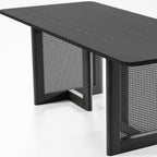 79" Black Wood Square Bar Table