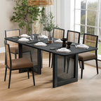 79" Black Wood Square Bar Table