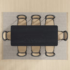 79" Black Wood Square Bar Table