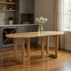 79" Unfinished Wood Oval Bar Table