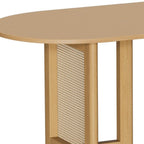 79" Unfinished Wood Oval Bar Table