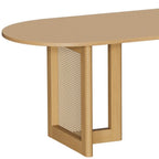 79" Unfinished Wood Oval Bar Table