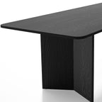 79" Black Wood Square Bar Table
