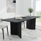 79" Black Wood Square Bar Table