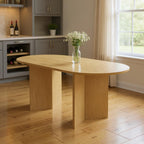 79" Unfinished Wood Oval Bar Table