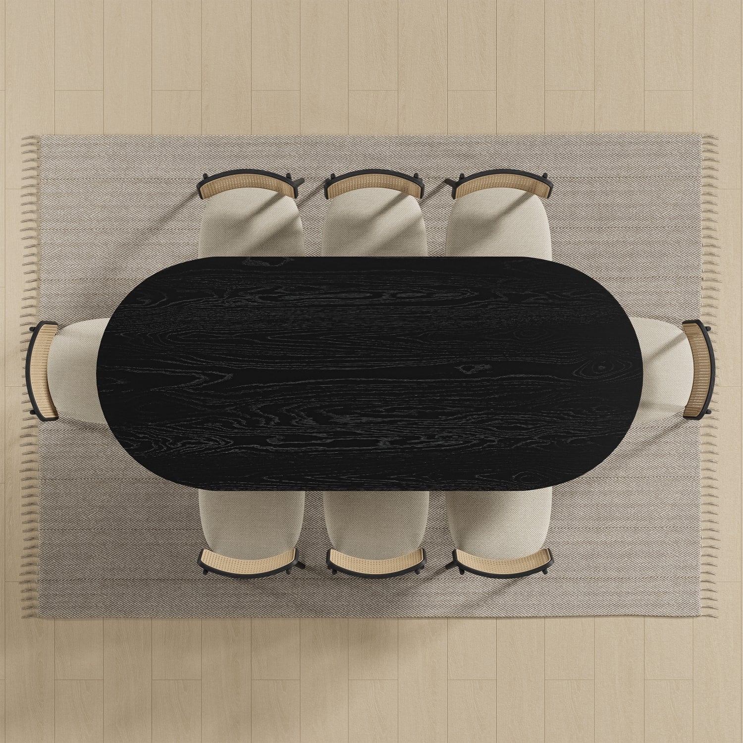 79" Black Wood Oval Bar Table