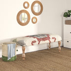 Beige Fabric and Solid Manufactured Wood Free Form Solid Furniture Set