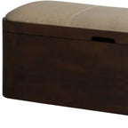 54" Brown Solid Wood Sled Trunk Coffee Table