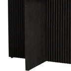 52" Dark Brown Solid Wood Cross Leg Base Round Top Dining Table