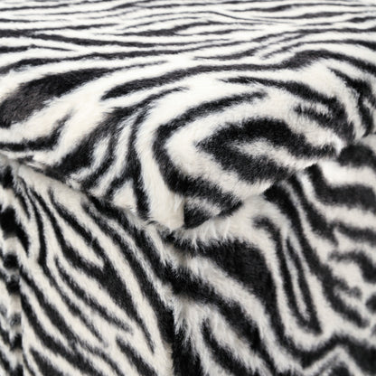 12" Plastic Animal Print Storage Ottoman
