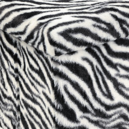 12" Plastic Animal Print Storage Ottoman