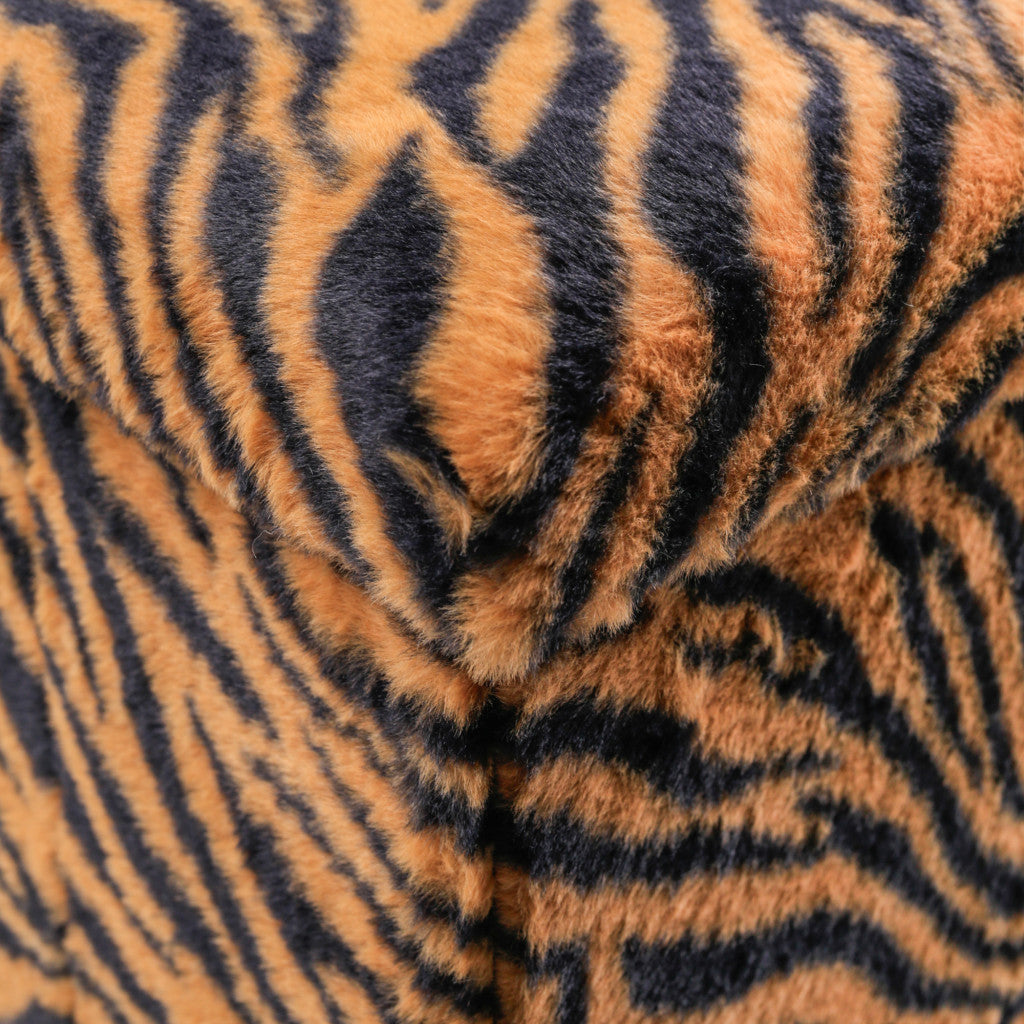 12" Plastic Animal Print Storage Ottoman