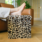 15" Plastic Animal Print Storage Ottoman