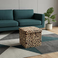 15" Plastic Animal Print Storage Ottoman